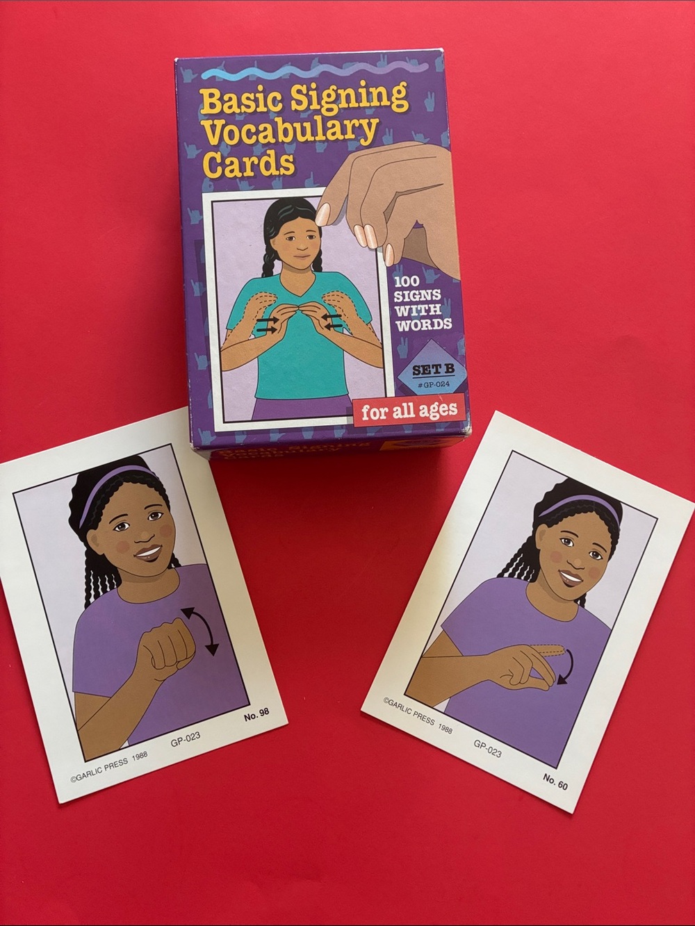 Basic Signing Vocabulary Cards - Set B (set of 98)